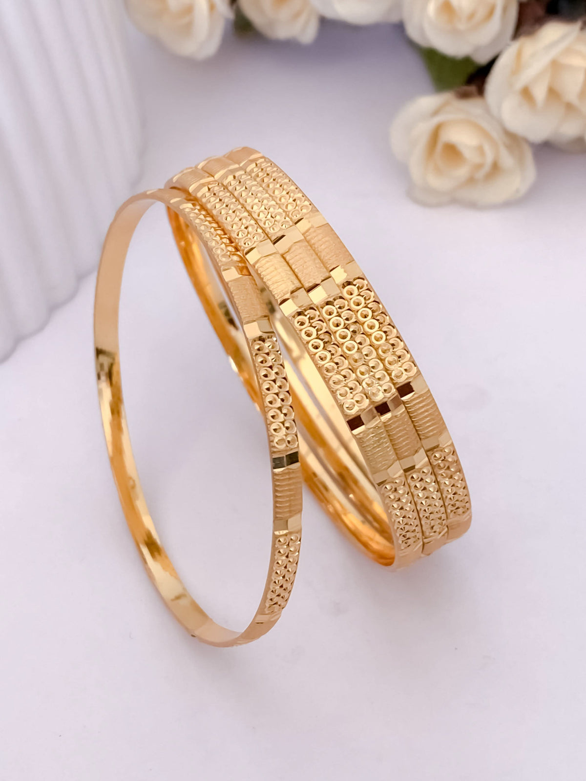 Buy 1 Get 1 Free -Varsha Bangles ( set of 4 ) - Bangles - Belleza Jewels