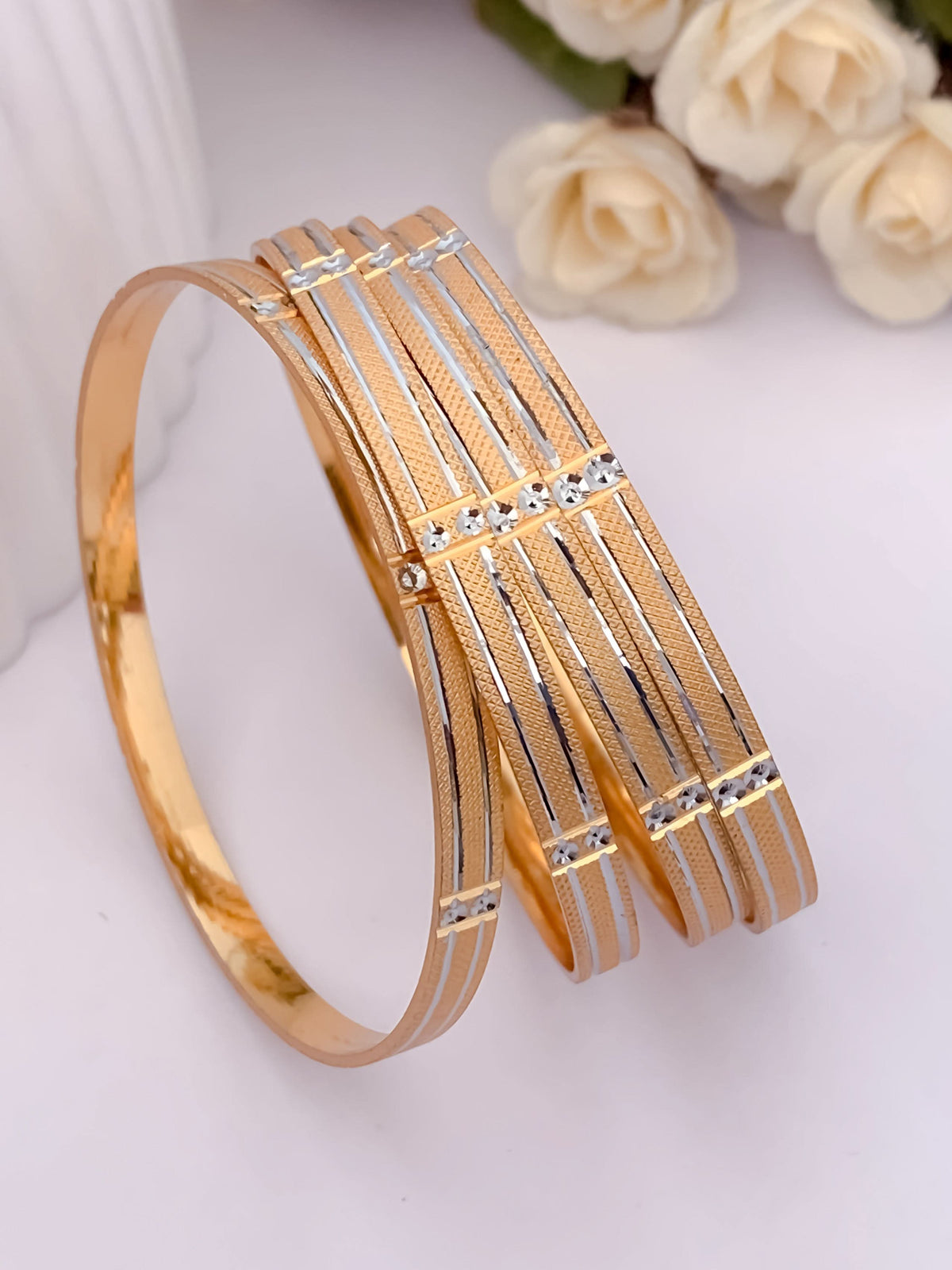 Buy 1 Get 1 Free -Sushmita Bangles ( set of 4 ) - Bangles - Belleza Jewels