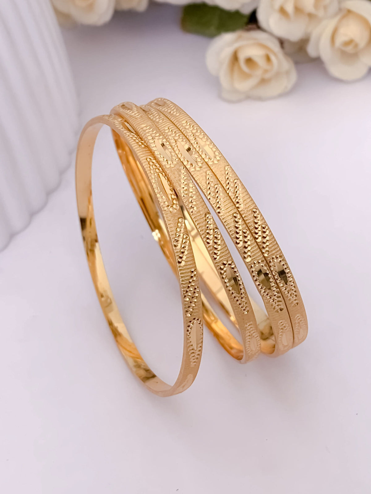 Buy 1 Get 1 Free -Chandani Bangles ( set of 4 ) - Bangles - Belleza Jewels