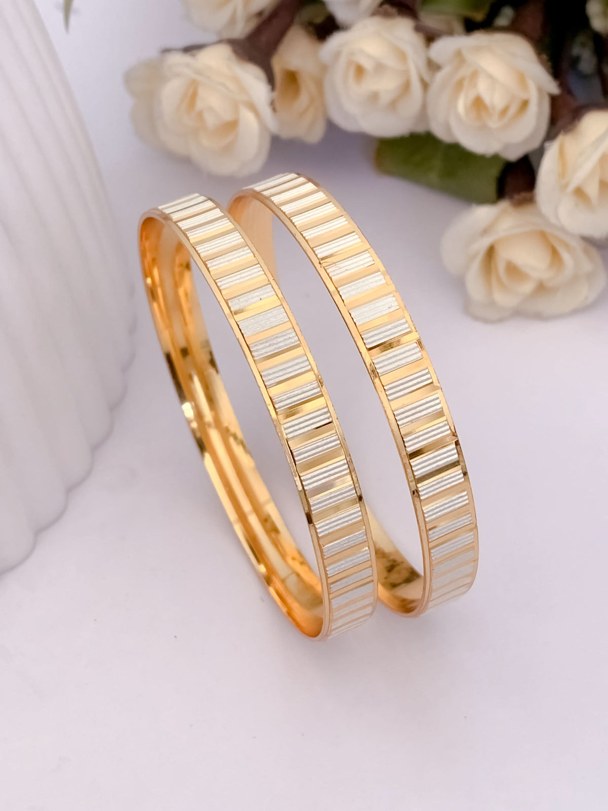 Buy 1 Get 1 Free -Mayuri Bangles ( set of 2 ) - Bangles - Belleza Jewels