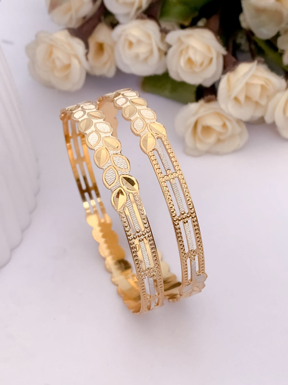Buy 1 Get 1 Free -Vishwa Bangles ( set of 2 ) - Bangles - Belleza Jewels