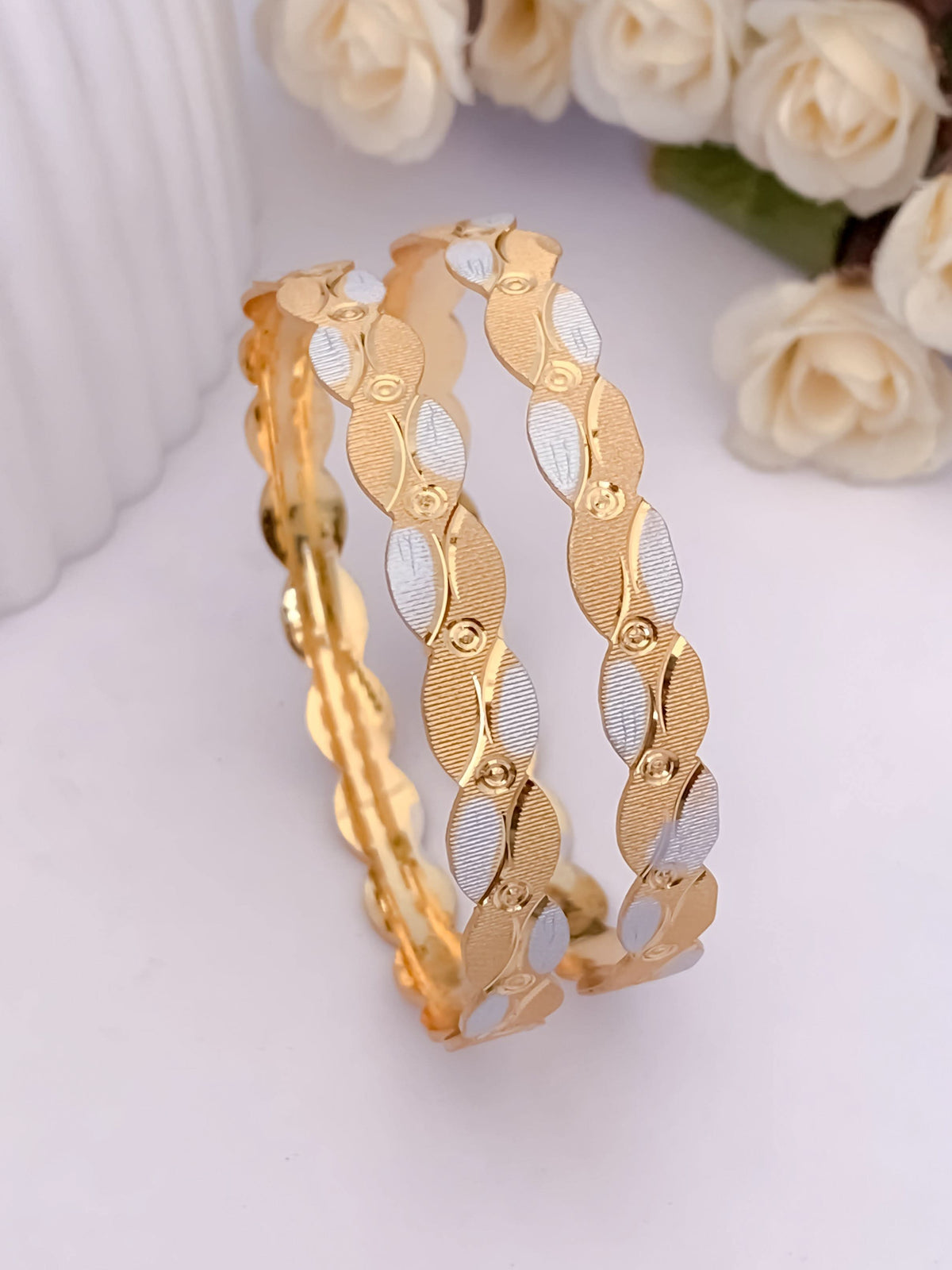 Buy 1 Get 1 Free -Prisha Bangles ( set of 2 ) - Bangles - Belleza Jewels