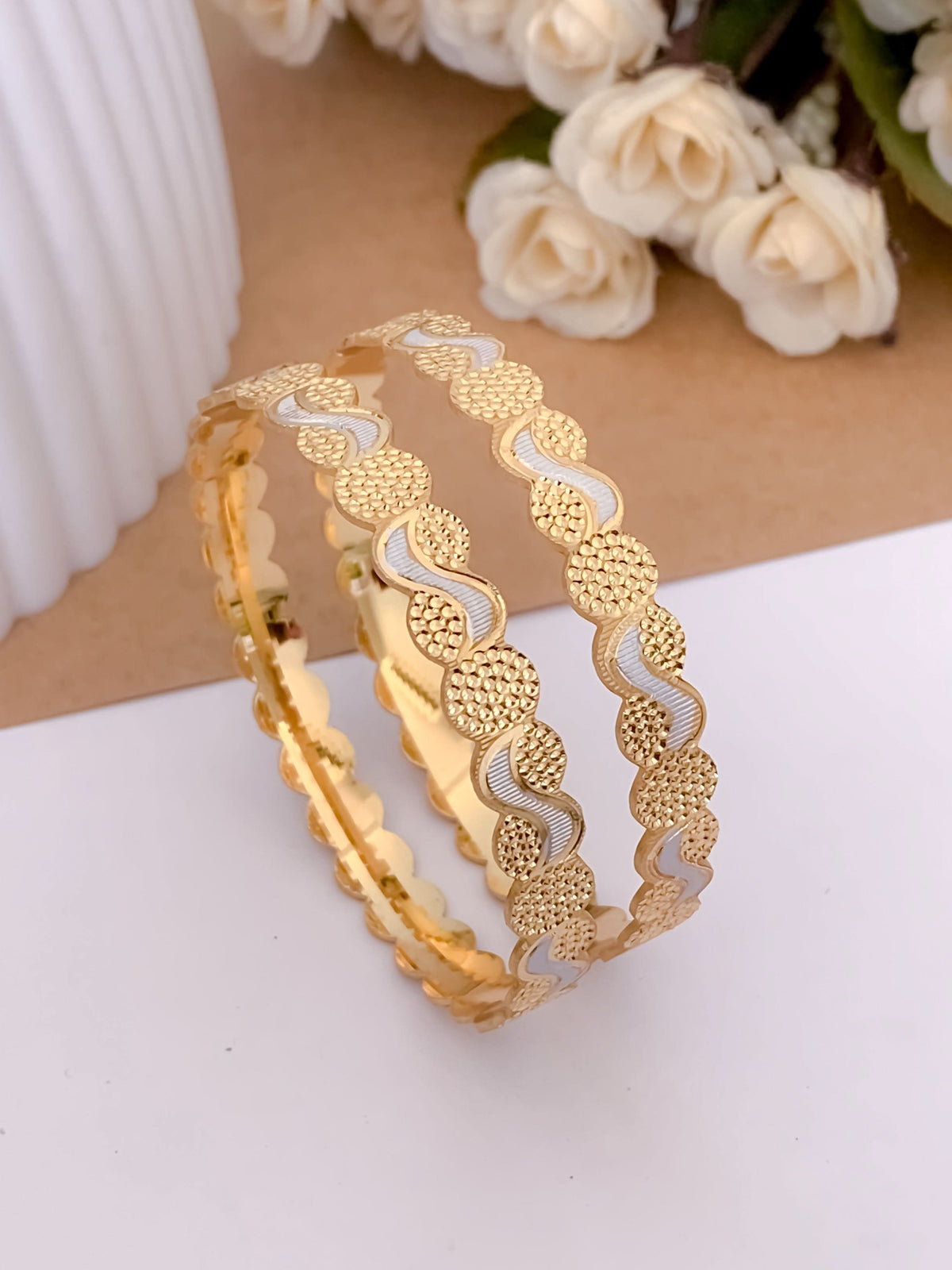 Buy 1 Get 1 Free -Anupama Bangles ( set of 2 ) - Bangles - Belleza Jewels