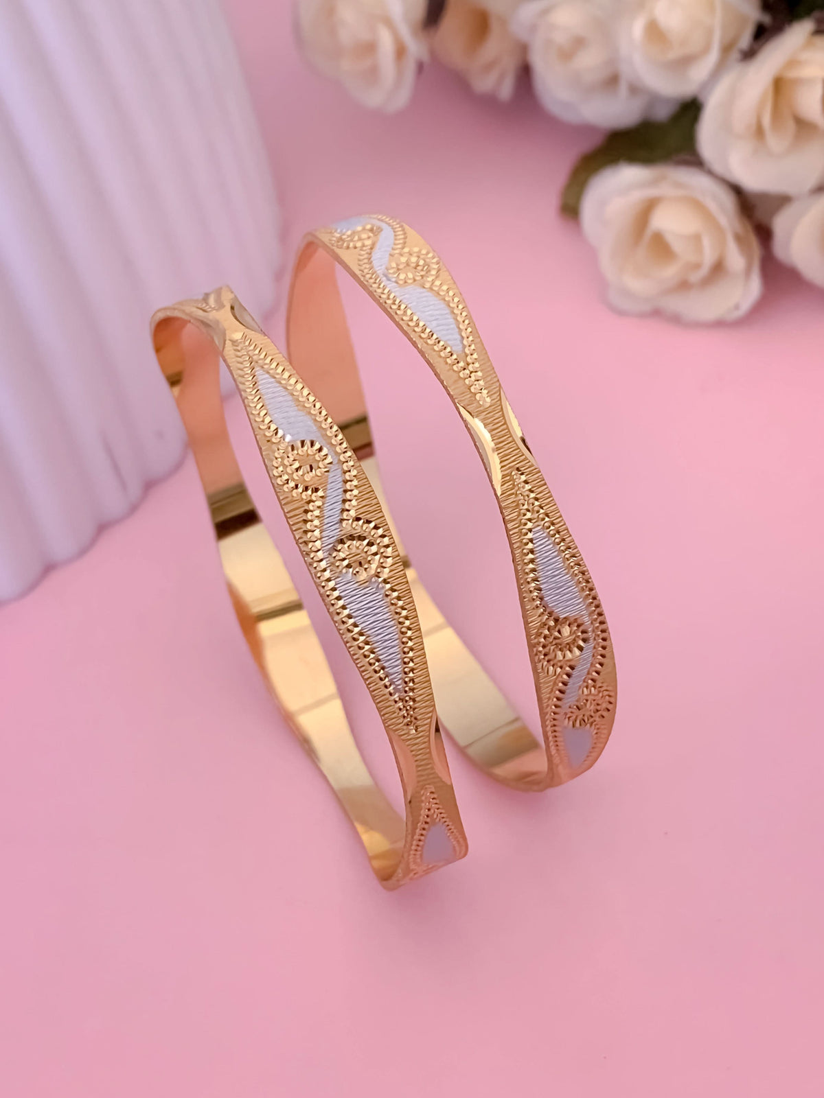 Buy 1 Get 1 Free -Dipali Bangles ( set of 2 ) - Bangles - Belleza Jewels