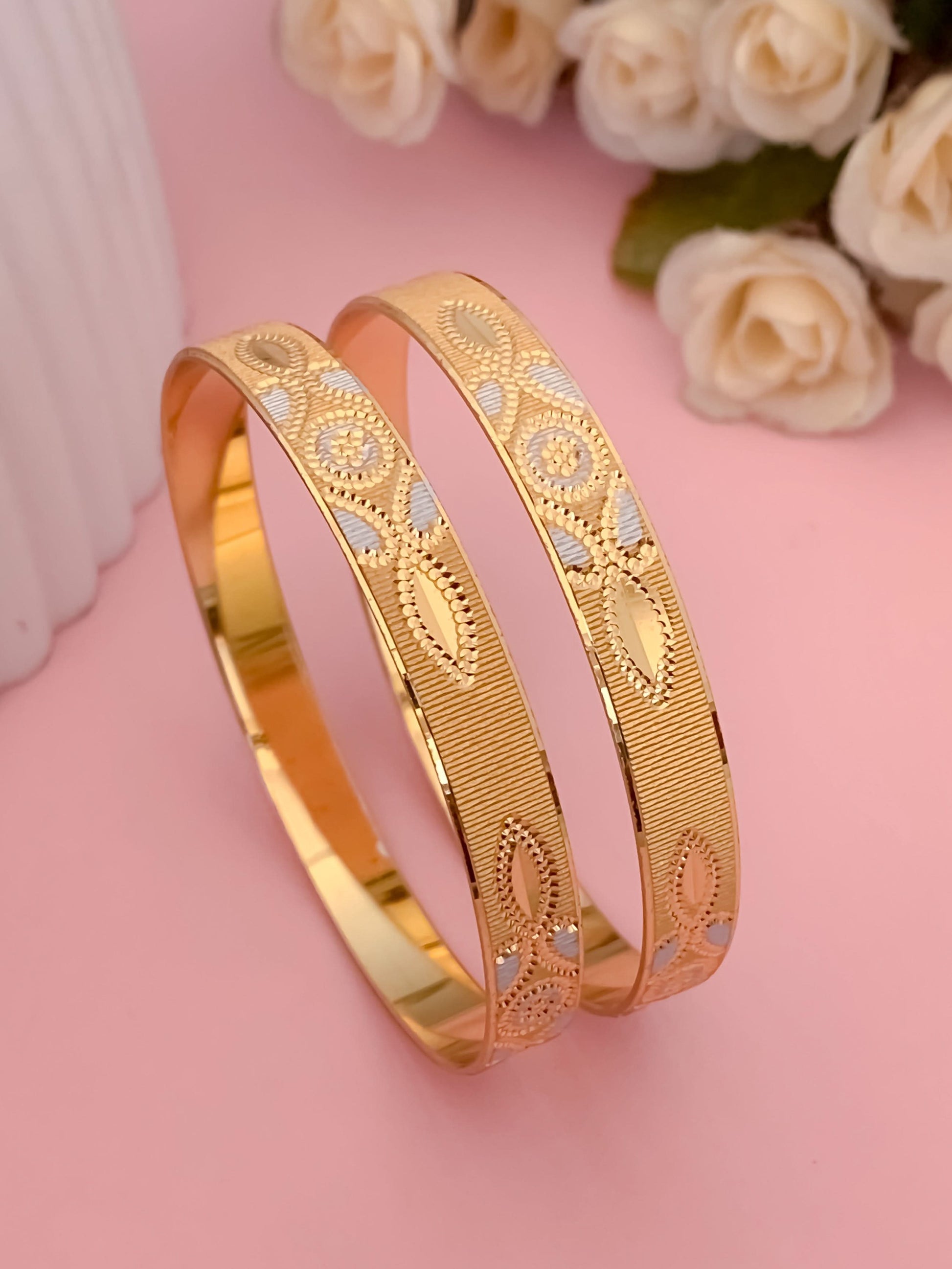 Buy 1 Get 1 Free -Foram Bangles ( set of 2 ) - Bangles - Belleza Jewels