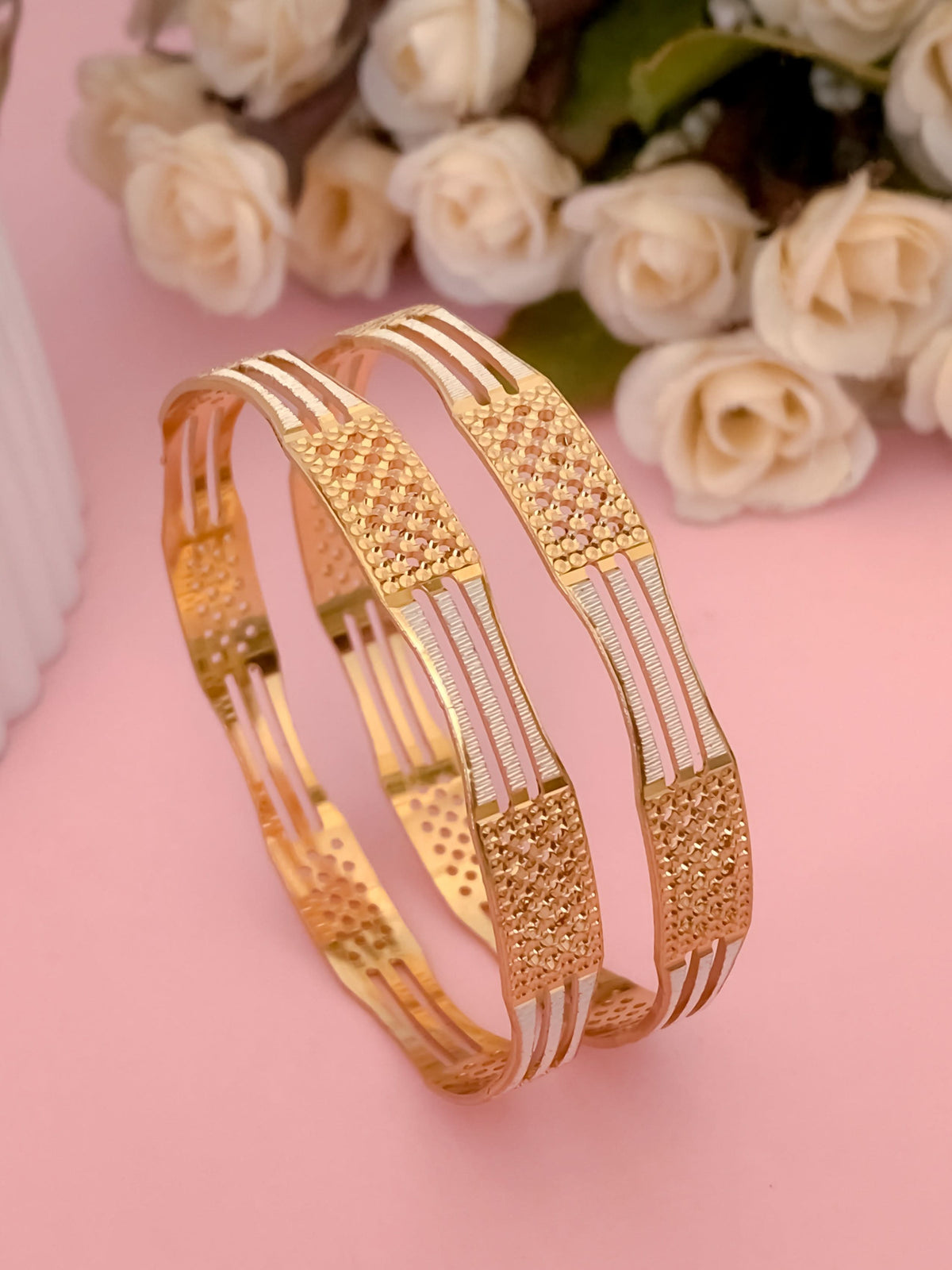 Buy 1 Get 1 Free -Sapna Bangles ( set of 2 ) - Bangles - Belleza Jewels