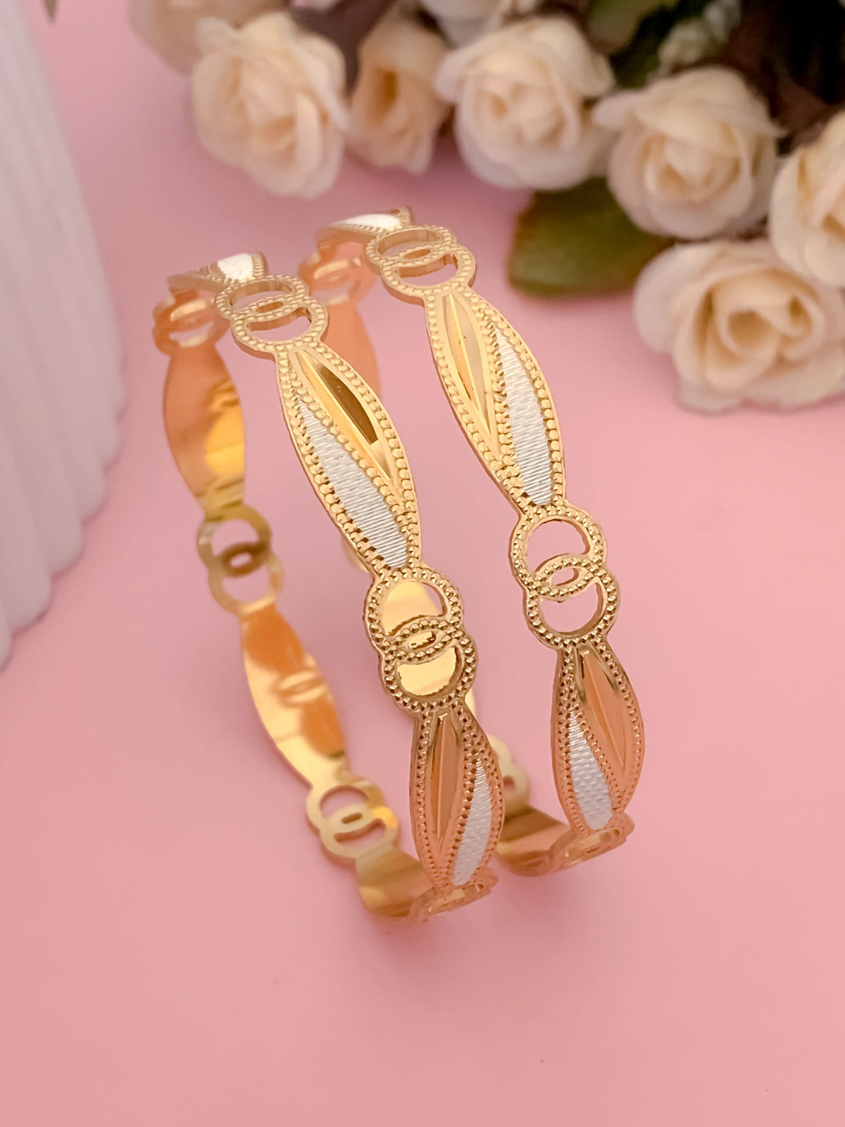 Buy 1 Get 1 Free -Pranali Bangles ( set of 2 ) - Bangles - Belleza Jewels