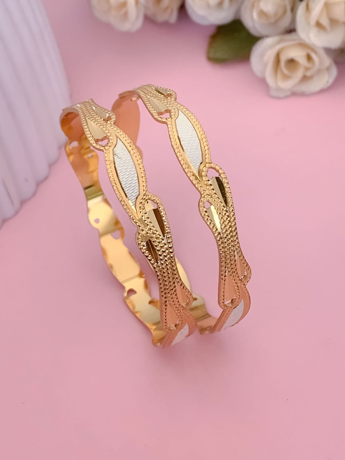 Buy 1 Get 1 Free -Dhruvisha Bangles ( set of 2 ) - Bangles - Belleza Jewels