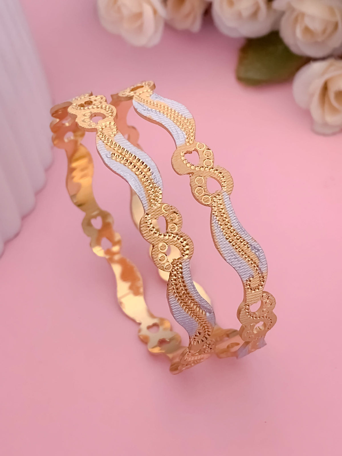 Buy 1 Get 1 Free -Bhavika Bangles( set of 2 ) - Bangles - Belleza Jewels