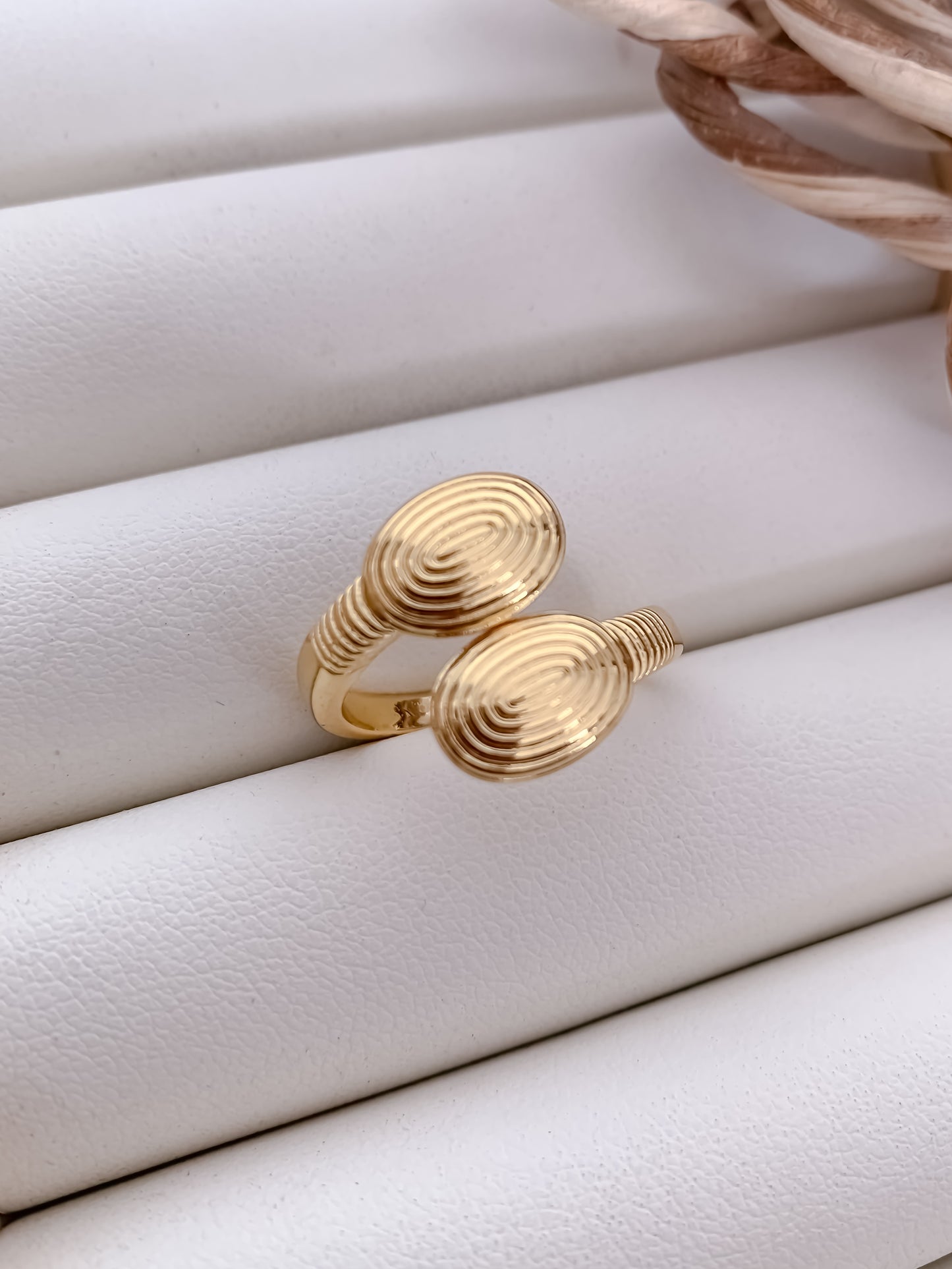 Spiral Gold Adjustable Statement Ring