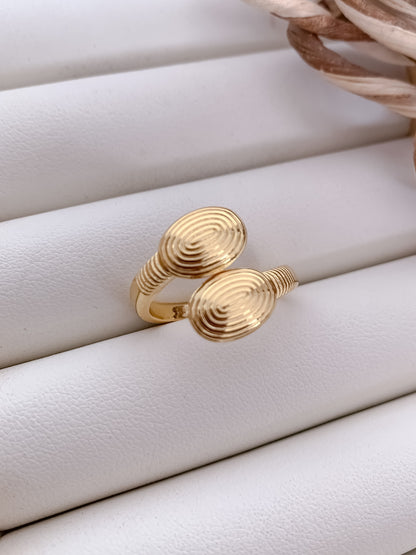 Spiral Gold Adjustable Statement Ring
