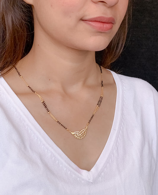Buy 1 Get 1 Free - American Diamond Gold Fancy Delicate Mangalsutra