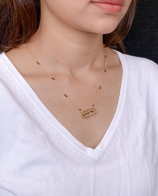 Buy 1 Get 1 Free - American Diamond Gold Fancy Delicate Mangalsutra