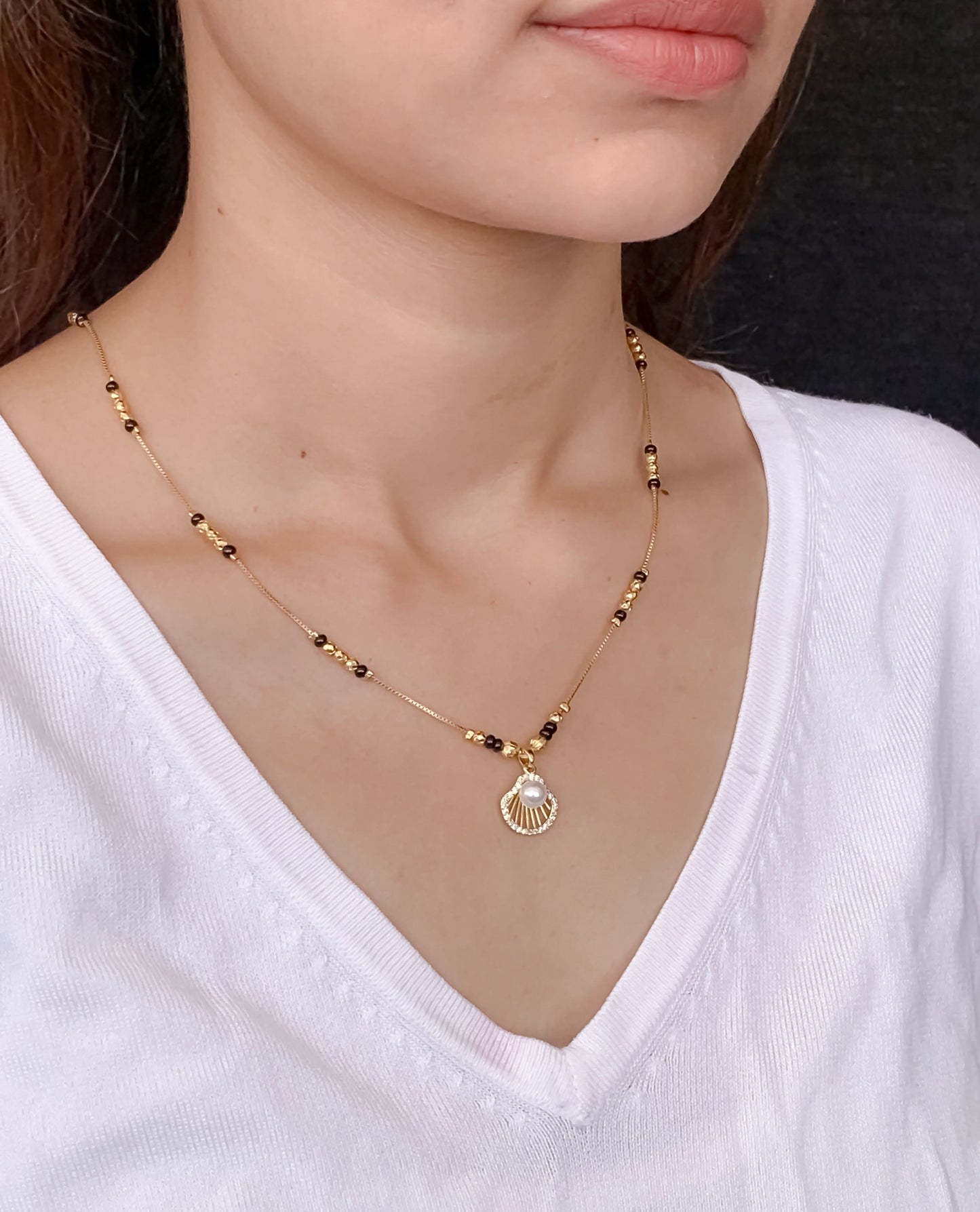 Buy 1 Get 1 Free - American Diamond Gold Plated Delicate Mangalsutra