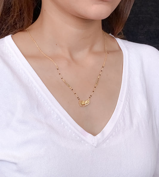 Buy 1 Get 1 Free - American Diamond Fancy Gold Plated Delicate Mangalsutra