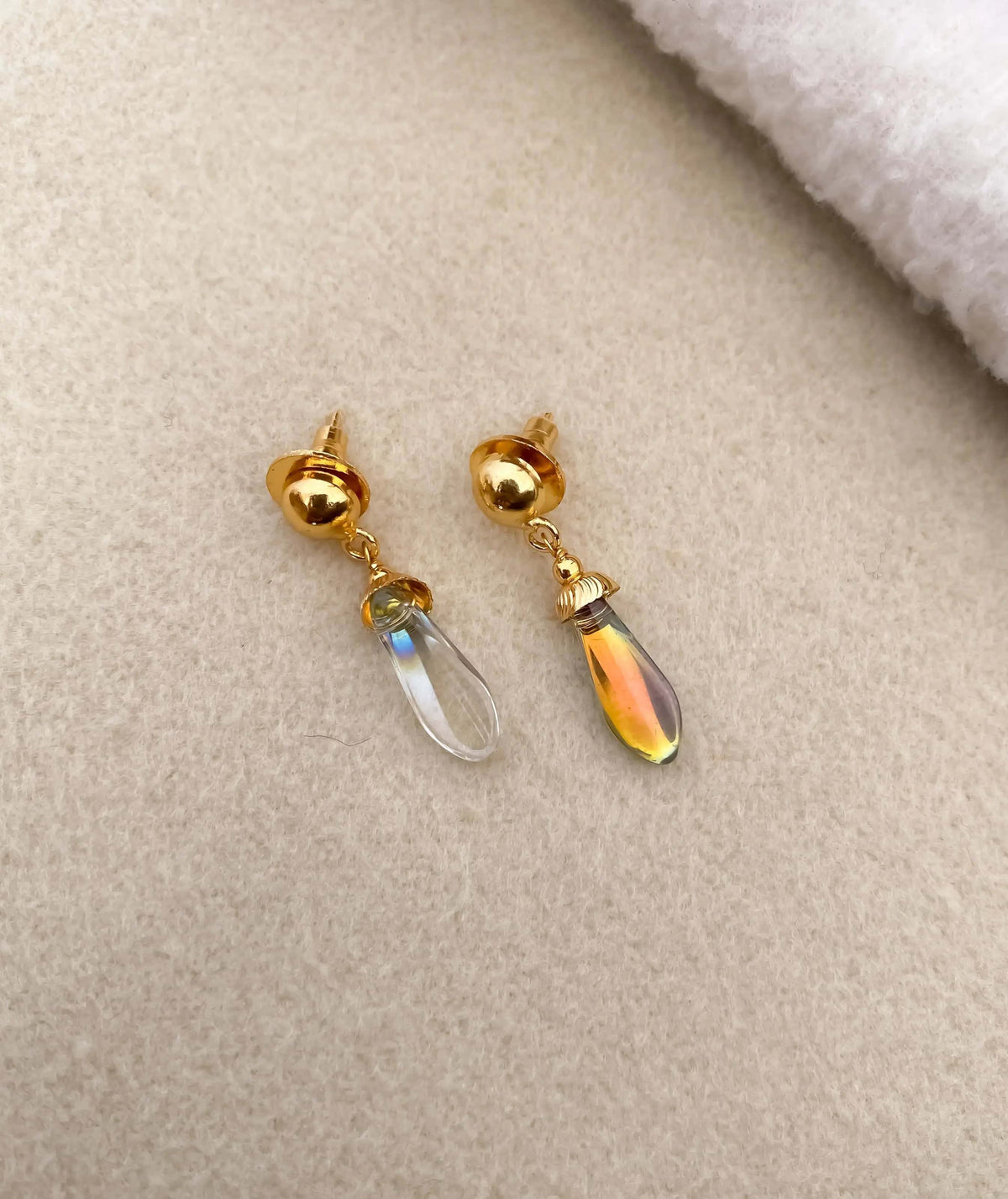 Spectrum Raindrop Crystal Necklace Set - Multi-Color Shine Edition - Western Mala Set - Belleza Jewels