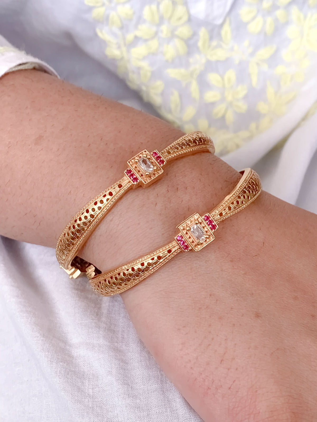 Buy 1 Get 1 Free - Anuradha Bangals (set of 2 ) - Bangles - Belleza Jewels