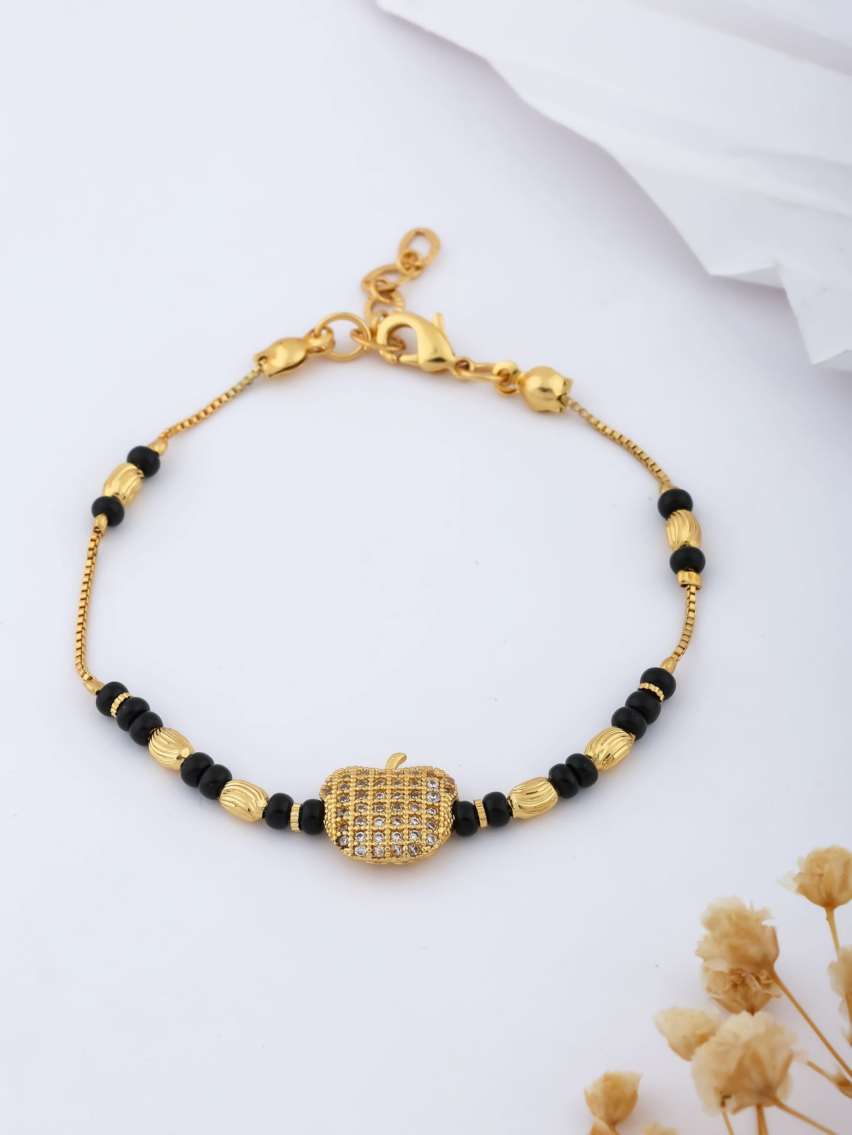 American Diamond High Gold Hand Mangalsutra - Hand Mangalsutra - Belleza Jewels