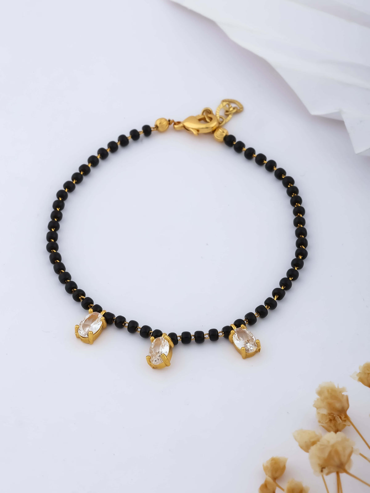Fancy High Gold Plated Delicate Hand Mangalsutra - Hand Mangalsutra - Belleza Jewels