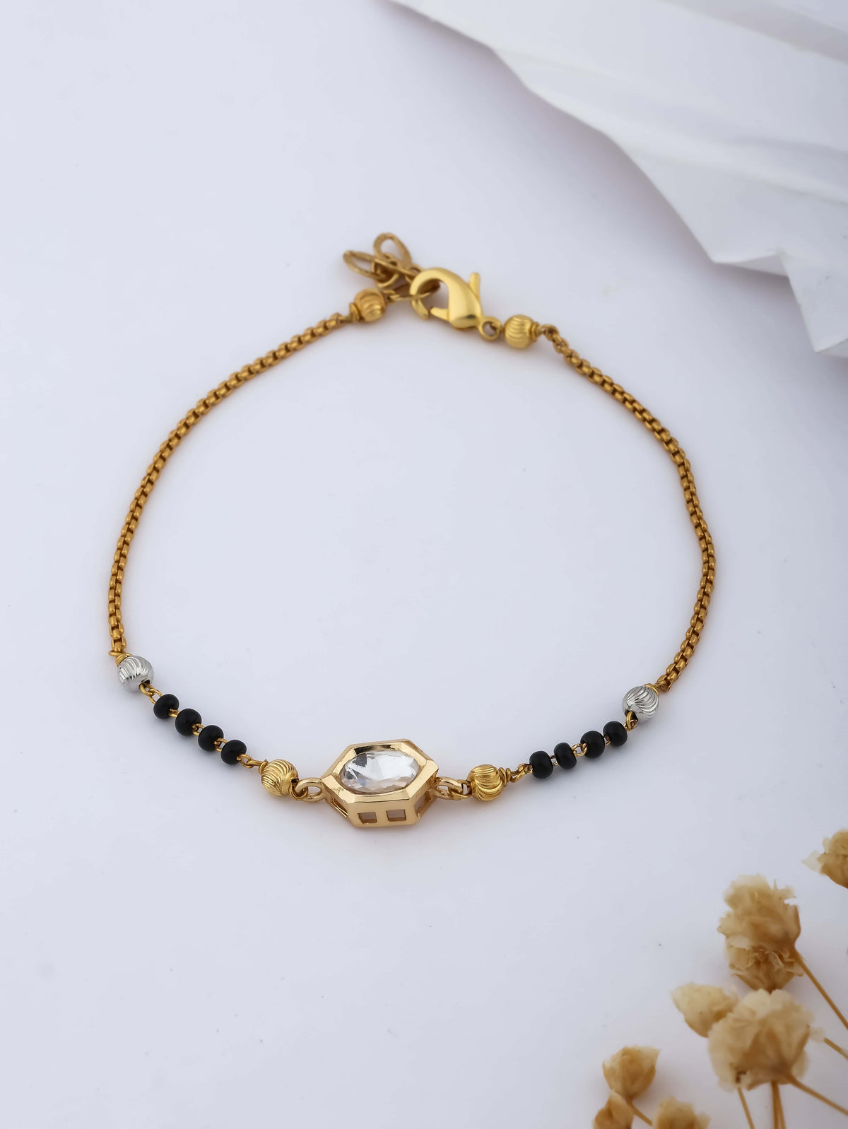 Fancy High Gold Plated Delicate Hand Mangalsutra - Hand Mangalsutra - Belleza Jewels