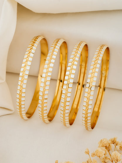 BUY 1 GET 1 FREE - Naomika Bangles (Set of 4) - Bangles - Belleza Jewels