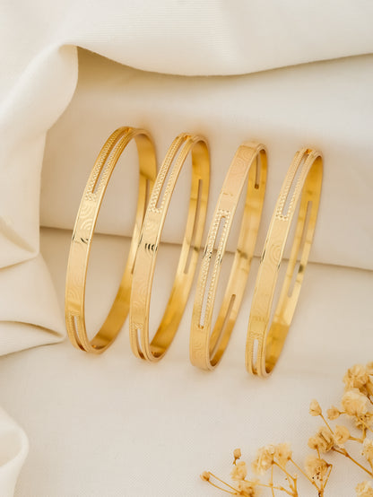 BUY 1 GET 1 FREE - Aashirya Bangles (Set of 4) - Bangles - Belleza Jewels