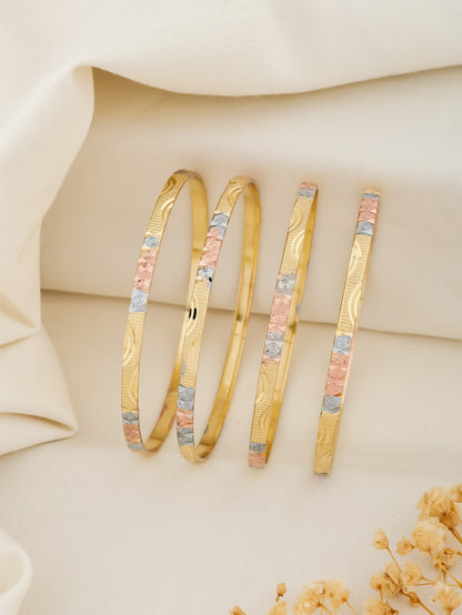 BUY 1 GET 1 FREE - Laxmi Bangles (Set of 4) - Bangles - Belleza Jewels