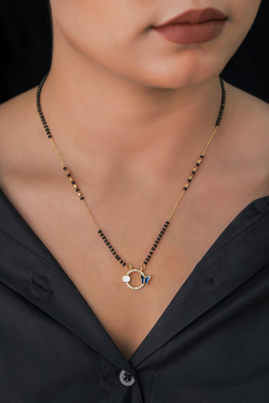 BUY 1 GET 1 FREE- American Diamond High Gold Plated Fancy Delicate Mangalsutra