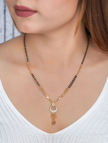 Buy 1 Get 1 Free - American Diamond High Gold Plated Fancy Mangalsutra