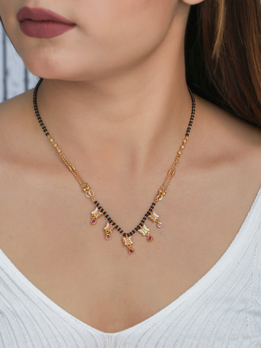BUY 1 GET 1 FREE- American Diamond High Gold Plated Delicate Mangalsutra
