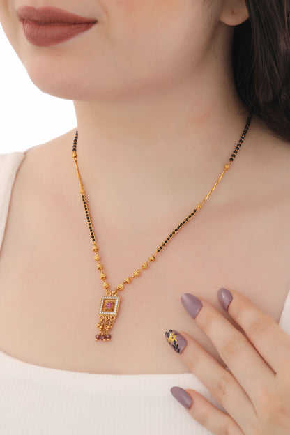 Buy 1 Get 1 Free - American Diamond High Gold Plated Fancy Mangalsutra