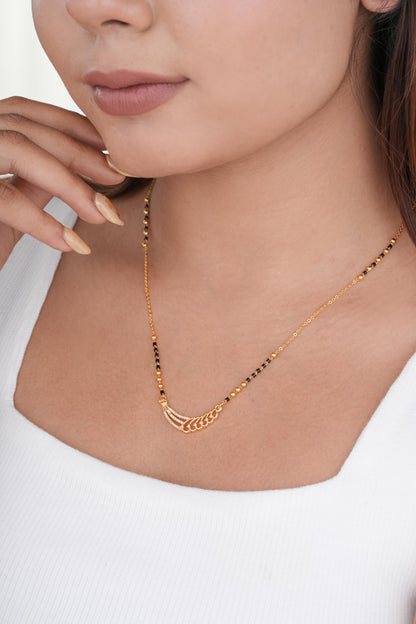 Buy 1 Get 1 Free - Gold Finish Layered Arc Minimal Mangalsutra