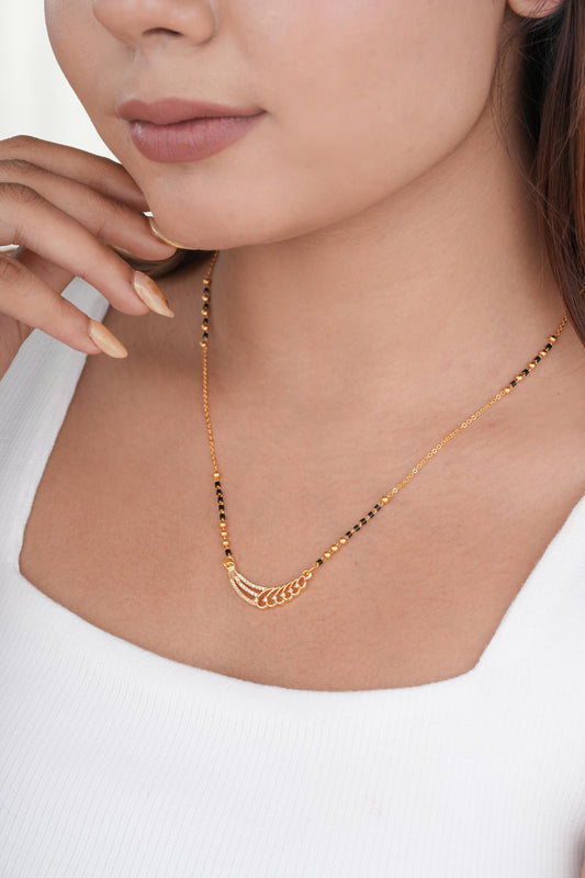 Buy 1 Get 1 Free - Gold Finish Layered Arc Minimal Mangalsutra