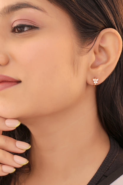 Buy 1 Get 1 Free -Fancy High Rose Gold Plated Delicate Bali - BALI - Belleza Jewels