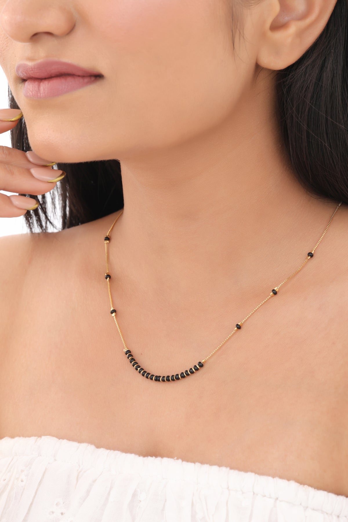 Buy 1 Get 1 Free - Curved Bead Chain Mangalsutra - Mangalsutra - Belleza Jewels
