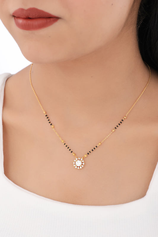 BUY 1 GET 1 FREE - American Diamond High Gold Plated Delicate Fancy Mangalsutra