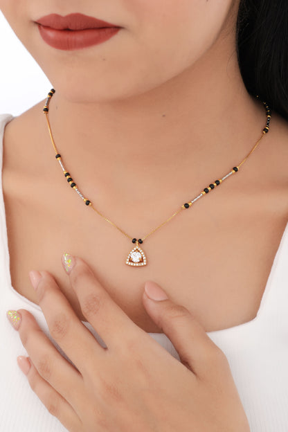 BUY 1 GET 1 FREE - American Diamond high gold fancy Delicate Mangalsutra