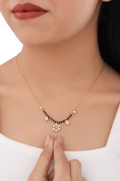 Buy 1 Get 1 Free American Diamond High Gold Plated Fancy Delicate Mangalsutra