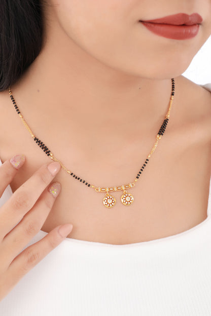 Buy 1 Get 1 Free - American Diamond Gold Plated Delicate Mangalsutra