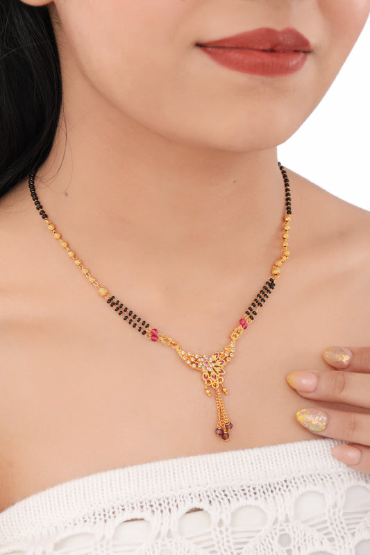 BUY 1 GET 1 FREE- American Diamond High Gold Fancy Mangalsutra
