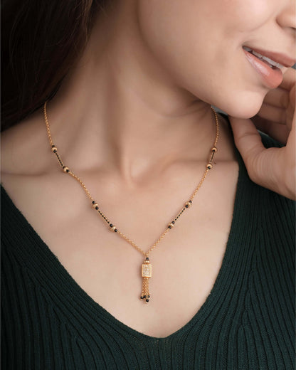 Buy 1 GET 1 Free - American Diamond High Gold Plated Fancy Delicate Mangalsutra - Mangalsutra - Belleza Jewels