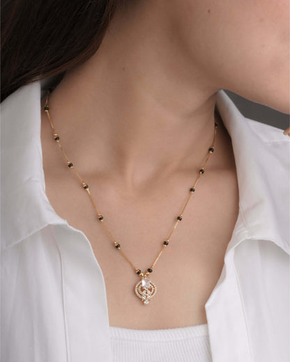 Buy 1 Get 1 Free American Diamond High Gold Plated Fancy Delicate Mangalsutra - Mangalsutra - Belleza Jewels