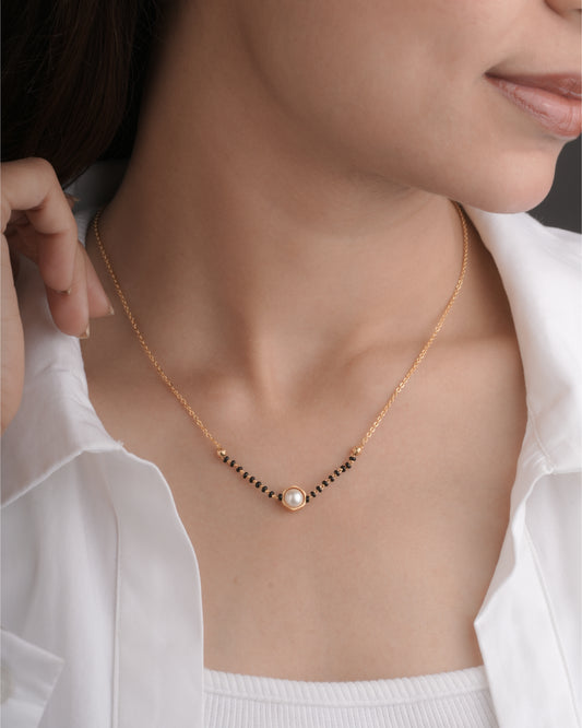 Buy 1 Get 1 Free Fancy Matt Finished Pearl Round Mangalsutra - Mangalsutra - Belleza Jewels