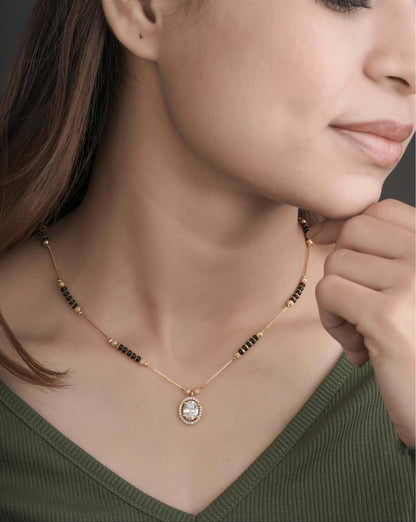 BUY 1 GET 1 FREE - High Gold Plated American Diamond fancy Mangalsutra - Mangalsutra - Belleza Jewels