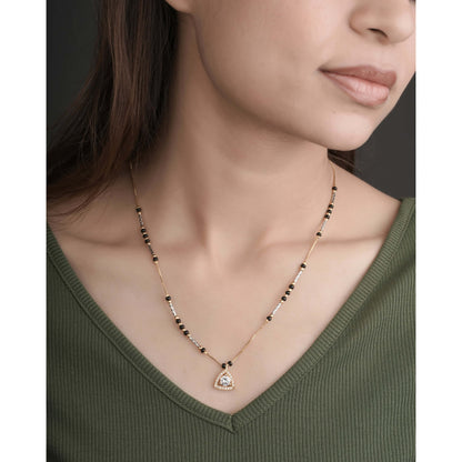 BUY 1 GET 1 FREE - American Diamond high gold fancy Delicate Mangalsutra - Mangalsutra - Belleza Jewels