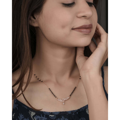 BUY 1 GET 1 FREE - American Diamond High Gold Plated Fancy Mangalsutra - Mangalsutra - Belleza Jewels
