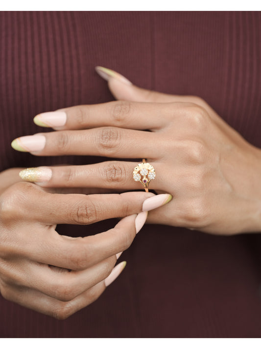Fancy High Gold Plated Delicate Adjustable Ring