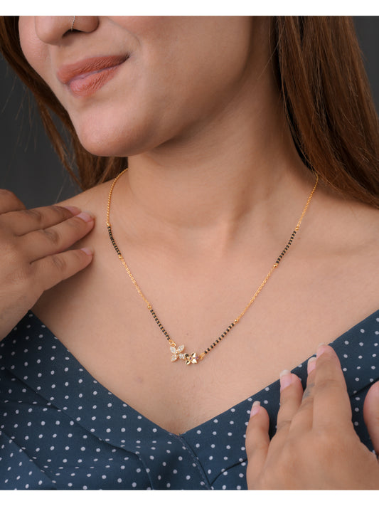 BUY 1 GET 1 FREE - American Diamond Gold Plated Fancy Mangalsutra