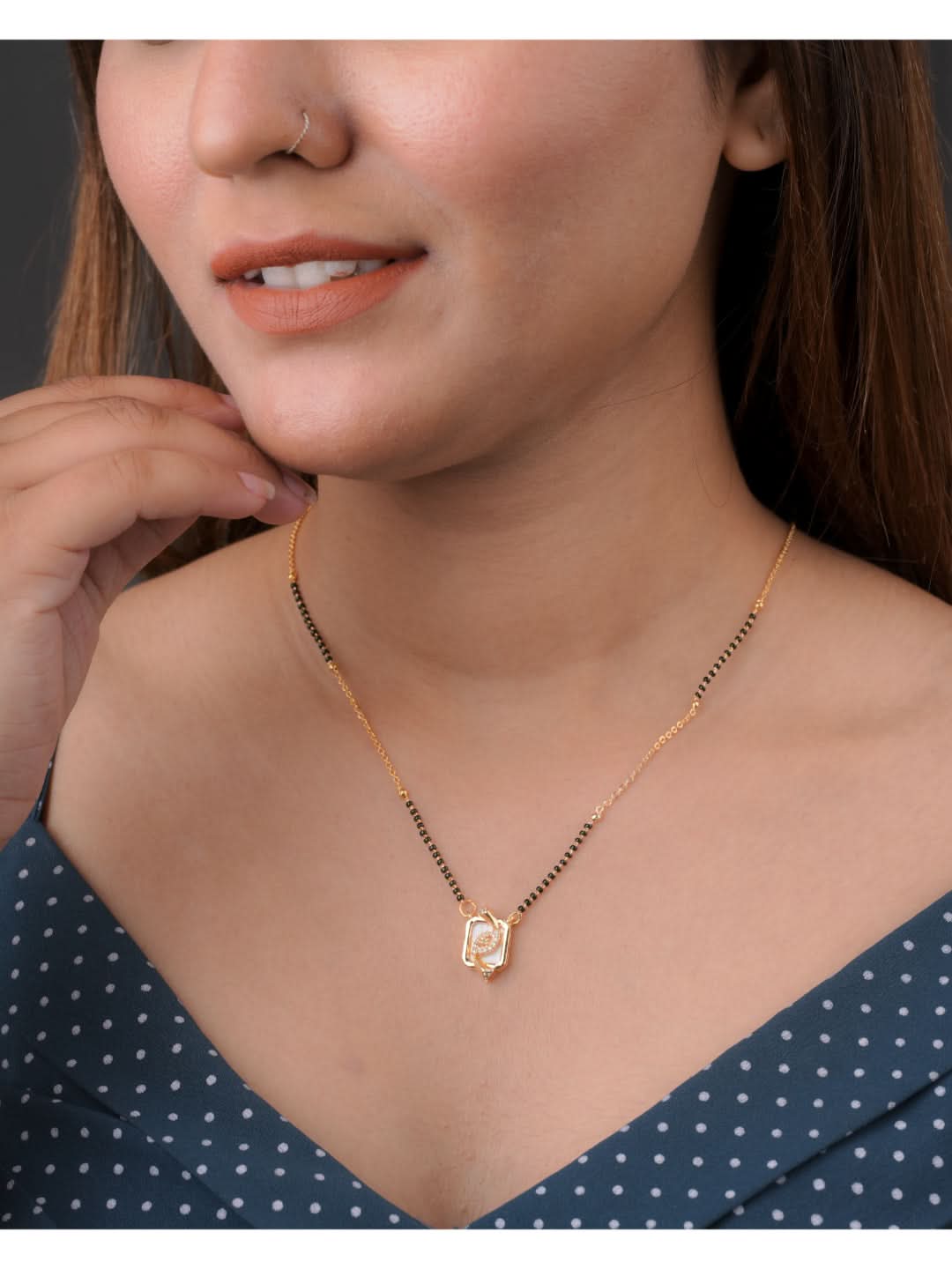 Buy 1 Get 1 Free  - American Diamond  Gold Plated Fancy Delicate Mangalsutra