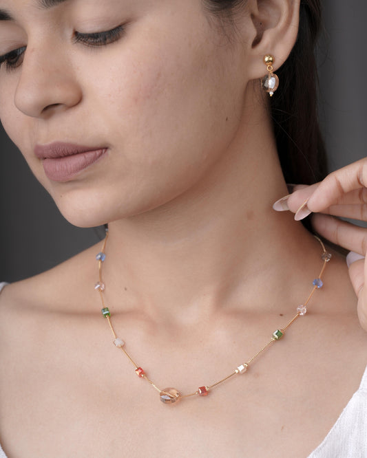 High Gold Fancy Multi Colour Fancy Western Mala set